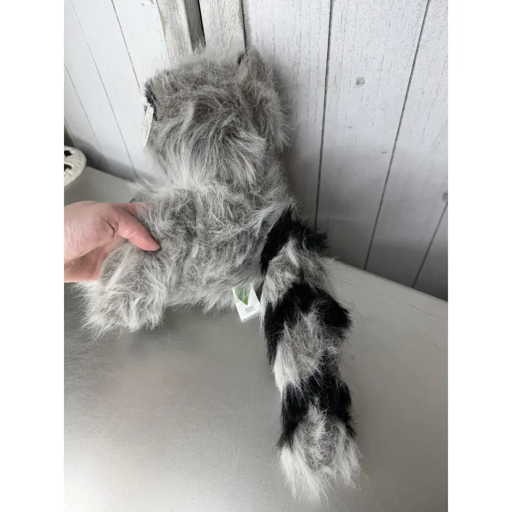 New! Portland Plush Raccoon Raquel Fluffy Eyebrows Stuffed Animal Plushie
